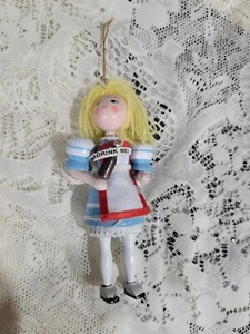 1984 Vintage Kurt Adler wooden ornament Alice in Wonderland - Picture 1 of 5