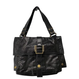 Bolso de hombro/mano de cuero negro KOOBA con solapa hebilla magnética se extiende 2-5 pulgadas con - Imagen 1 de 21