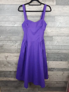 Free People Paolo Midi Dress XS Purple Sweetheart Neck Pockets - Picture 1 of 12