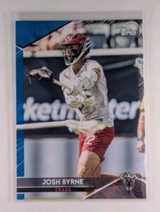 Josh Byrne 2022 Topps Premier Lacrosse League PLL #60 BLUE Parallel #37 /99 - Picture 1 of 2