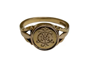 Antique Masonic Swivel Ring 18K Yellow Gold UK Size R - Picture 1 of 24