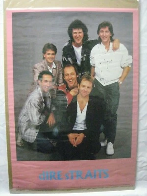 DIRE STRAIT BRITISH ROCK VINTAGE POSTER GARAGE 1985 CNG831 - Image 1 of 4