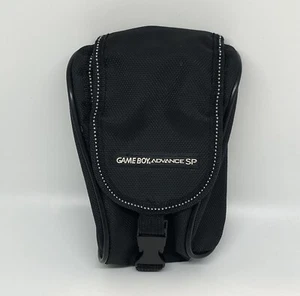 Game Boy Advance SP Nintendo Carrying Case Bag Black Snap Closure Vtg - Picture 1 of 6