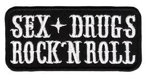 bf64★Sex Drugs Rock N Roll Aufnäher Biker Punk Bügelbild Patch 9 x 4,4 cm - Bild 1 von 1