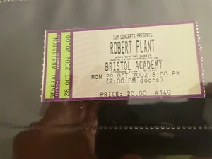 Robert Plant  Ticket 2002 - Picture 1 of 2