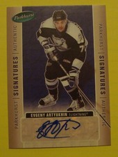 2005 06 Parkhurst Signatures Evgeny Artyukhin Autograph Tampa Bay Lightning