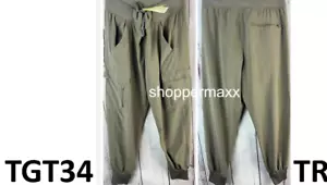 Women's Stretch Woven Cargo Pants - Drawstring, side pocket, Dark Brown, Size- M - Picture 1 of 5