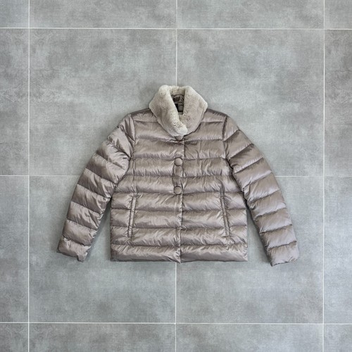 Autentico piumino donna Moncler Cirse imbottito con pelliccia taglia 3 (M)