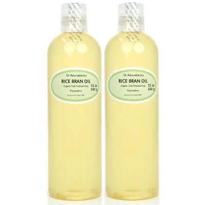 DR ADORABLE ORGANIC RICE BRAN OIL PURE COLD PRESSED 2 OZ 4 OZ 8 OZ 12 OZ 24 O-UP TO 1 GALLON