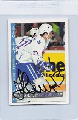 1992/93 O-Pee-Chee #266 Valeri Kamensky Nordiques Signed Auto *J7315 - Image 1 of 2