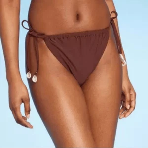 Wild Fable Small (4-6) Brown Seashell Side Tie Bikini Swim Bottom - Picture 1 of 9