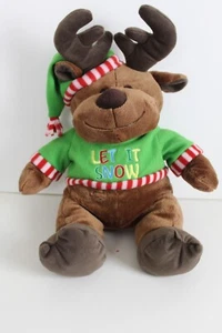 holiday plusLet it Snow Reindeer Plush Sweater and Hat 19' Walmart - Picture 1 of 4