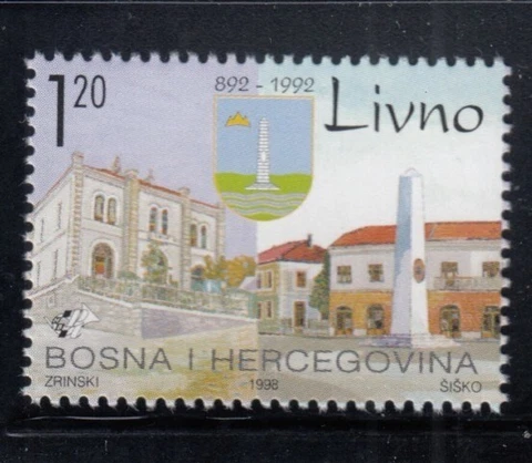 BOSNIA CROAT SECTOR Medieval Town of Livno MNH stamp Cover