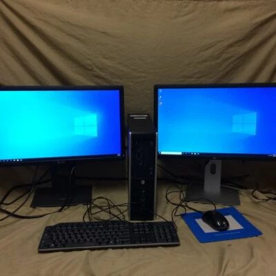 Windows 10 Desktop computer Work - school / Dual Monitor - intel - i5 / 8gig ram - Image 1 of 2
