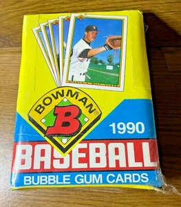 1990 Bowman Baseball Wax Box 36 Packs Frank Thomas Sammy Sosa Walker RCs - Picture 1 of 5