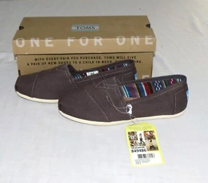 Toms Classic Canvas Ash Shoes Size Wmm 8 NEW in Box - Picture 1 of 4