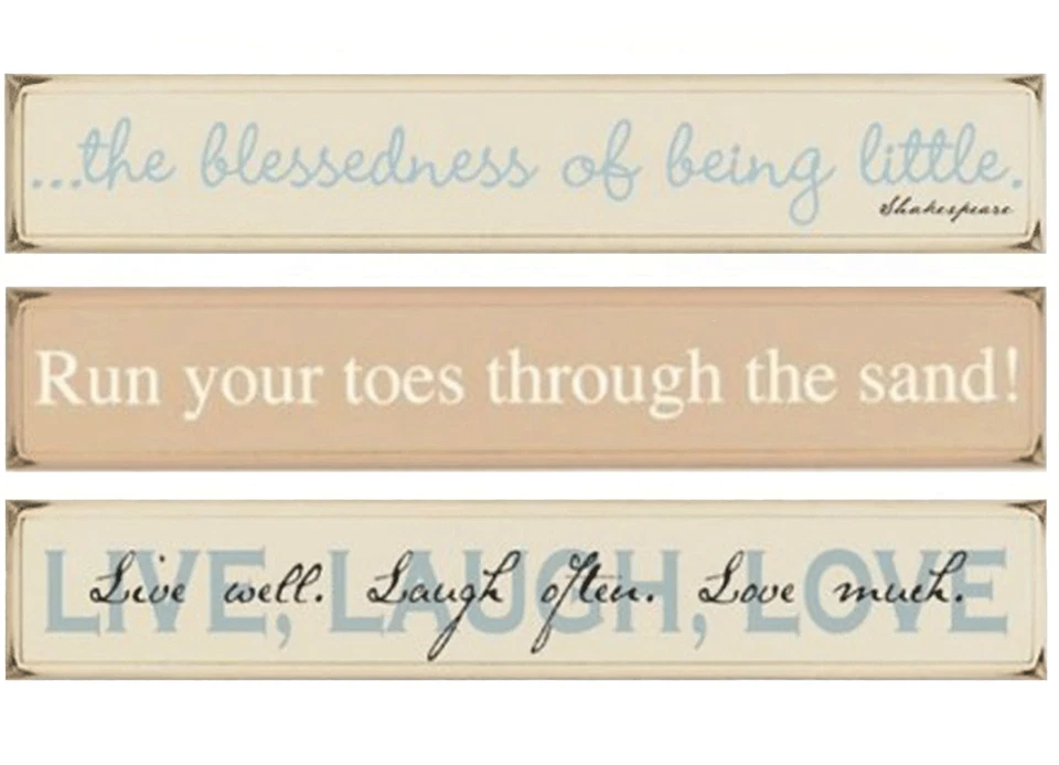 Letreros de madera vintage Danielson Designs placas interiores inspiradoras 23" x 4" NUEVO Foto 1 de 1