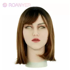 Roanyer Silicone Female Mask May Lifelike Beautiful Face for Crossdresser Defect - Picture 1 of 15