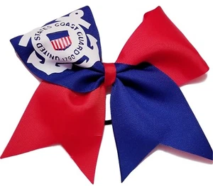 COAST GUARD Cheer Hair Bow Personalize for free! - Picture 1 of 1