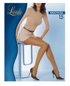 Women's tights LEVANTE 15 den microfibre all-sheer flat seam item MATISSE 15 TIG - Picture 1 of 19