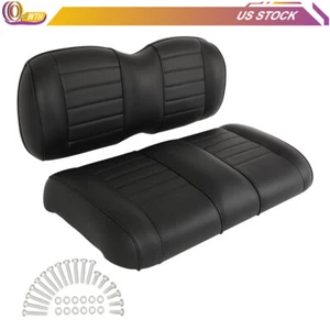 Juego de cojines de asiento delantero de carro de golf de lujo negro para EZGO RXV - Imagen 1 de 8