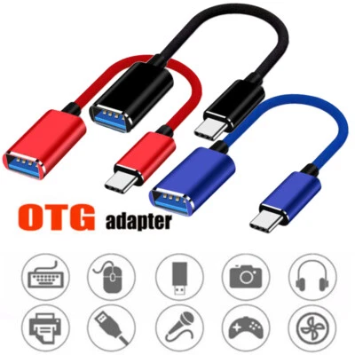 USB-C 3.1 Type C Male to USB 3.0 Type A Female OTG Adapter Converter Cable Cord - Image 1 of 4