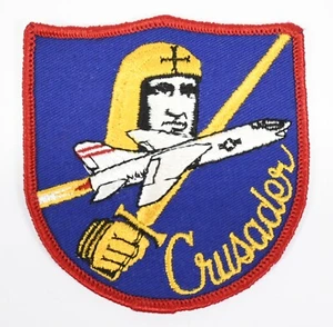 Original Vietnamkrieg US Navy F-8 Crusader Patch AC7 (3,5"x4") 1960-1970 - Bild 1 von 1