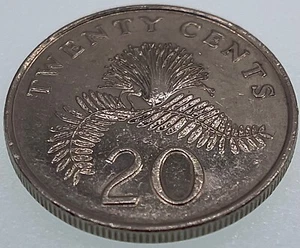 World Coin: 1996 Singapore - 20 Cents - Circulated (SKU 253) - Picture 1 of 4