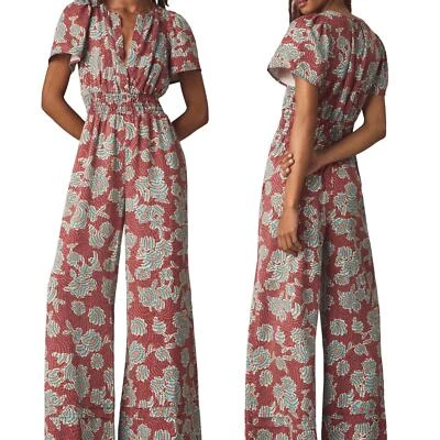 Mono Anthropologie Somerset Floral Pierna Ancha Talla S Naranja Calado Femenino Foto 1 de 4