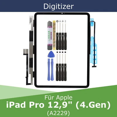 WILKU Digitalizador para Apple iPad Pro 12.9" A2229 (Gen.4) Repuesto Pantalla Táctil Disco