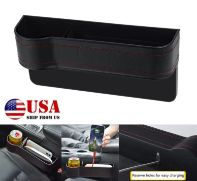 1X Car Seat Filler Gap Storage Box Mobile Phone Cup Holder Coin Pocket Organizer Foto 1 de 4