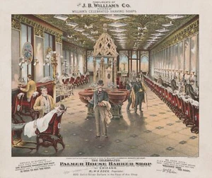 9569. Cartel de decoración. Habitación arte de pared. Decoración del hogar. Barbería victoriana de Chicago - Imagen 1 de 1