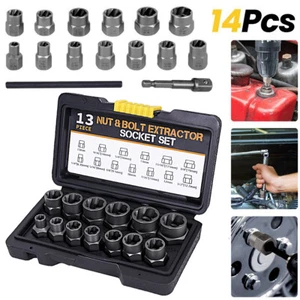 Beschädigte Schlagschraube Entfernung 15PCS Bolzen Mutter Ausdreher Twist Socket - Bild 1 von 19