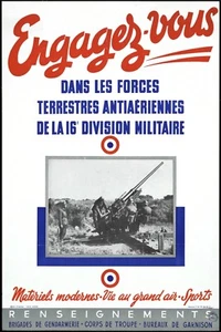 affiche poster armée militaire  guerre propagande aviation commando régiment - Imagen 1 de 1