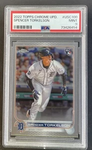 2022 Topps Chrome Update Spencer Torkelson DETROITTIGERS RC  PSA 9 Mint USC100 - Picture 1 of 2