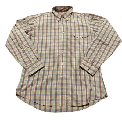 Vintage 90s Henry Grethel Checkered Long Sleeve Button Down Shirt Size Medium  - Imagem 1 de 3