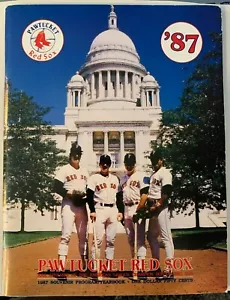 1987 Pawtucket Red Sox Yearbook / Program Reed Burks Benzinger Horn - Picture 1 of 1