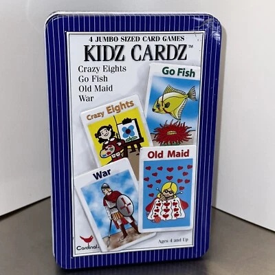 Classic Games Kidz Cardz In A Tin 6 Jumbo Sized Card Games New Sealed - Image 1 of 3
