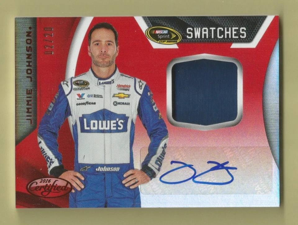 2016 Certified Racing "Signature Swatches" Jimmie Johnson #2/20 (Red) - Image 1 of 1