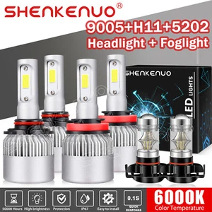 For Chevy Silverado 1500 2500 HD 2007-2015 6000k LED Headlights + Fog Bulbs Kits - Foto 1 di 12
