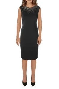 Calvin Klein Mujer Polietileno Ropa para Trabajar Vestido Sin Mangas Traje Separado - Negro - Imagen 1 de 3