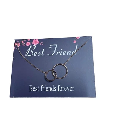 Colar Best Friend Amizade para a Eternidade Colar Círculos de Ouro Rosa 14K - Imagem 1 de 4