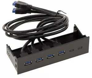 Fascia 4 Ports USB 3.0 for Location Bay 5.25 " - Picture 1 of 4