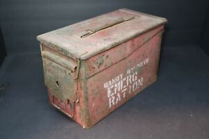 Vintage Ammo Can Metal Container US Military Issue Gear Storage 