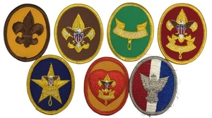 1970s-80s Boy Scouts Complete Rank Set Tenderfoot - Eagle Scout Patch (WSJ968) - Picture 1 of 2
