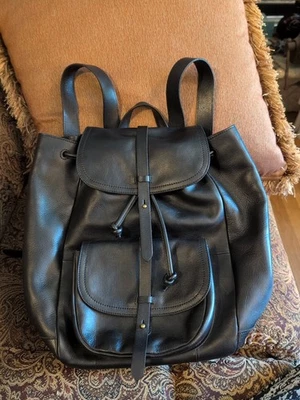 Mochila Madewell The Transport Mochila de cuero negra  Foto 1 de 4