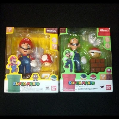 Figuras de acción de PVC Super Mario Series Mario & Luigi 4" S.H.Figuarts Bandai 2014 Foto 1 de 2
