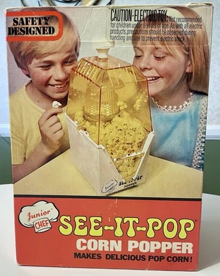 Máquina de palomitas de maíz vintage Junior Chef See-It-Pop con caja - Probada funciona Foto 1 de 4