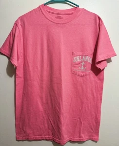 Hot Neon Pink Orlando Florida Authentic Resort Wear T Shirt Top Size: Medium - Picture 1 of 5