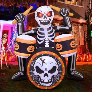 5 Fuß Halloween aufblasbare Felsen Skelett Outdoor Dekorationen aufblasbarer Garten mit... - Bild 1 von 6